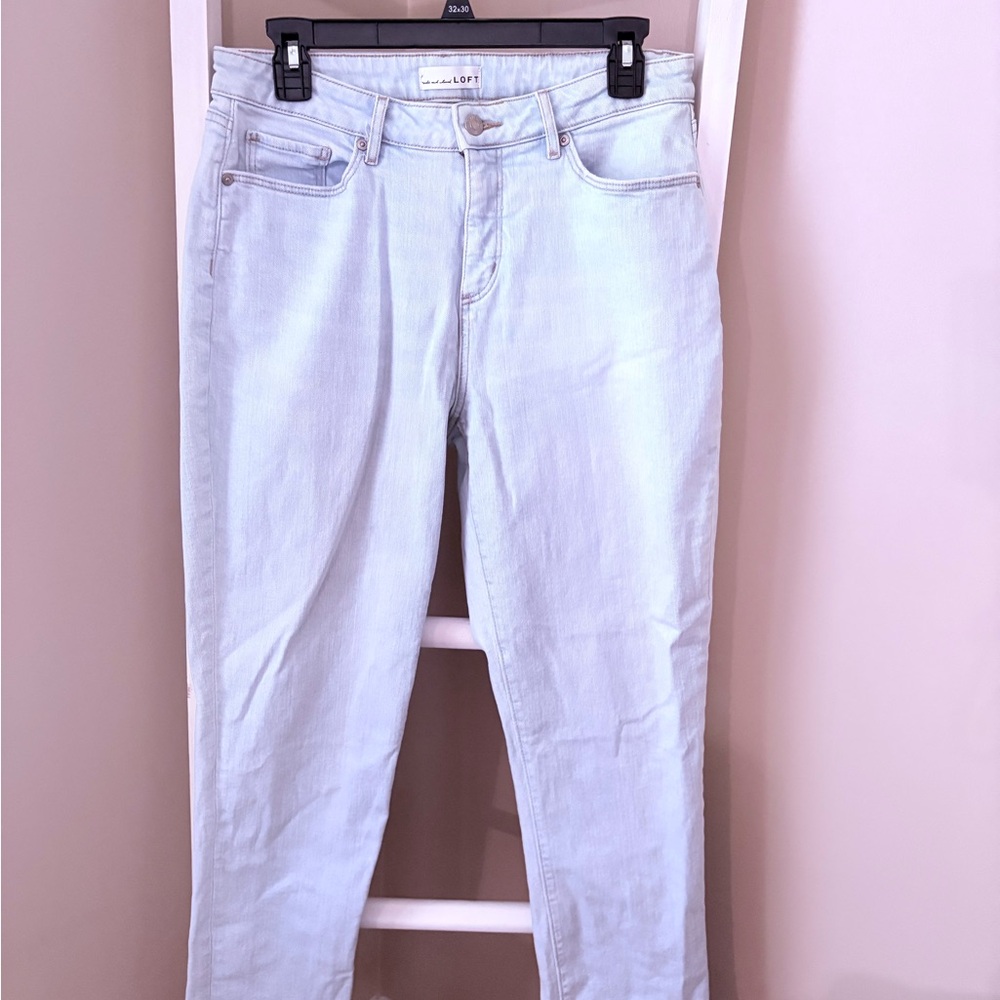 LOFT Women's Soft Light Blue Girlfriend Jeans